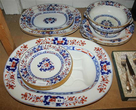 Qty ironstone dinnerware